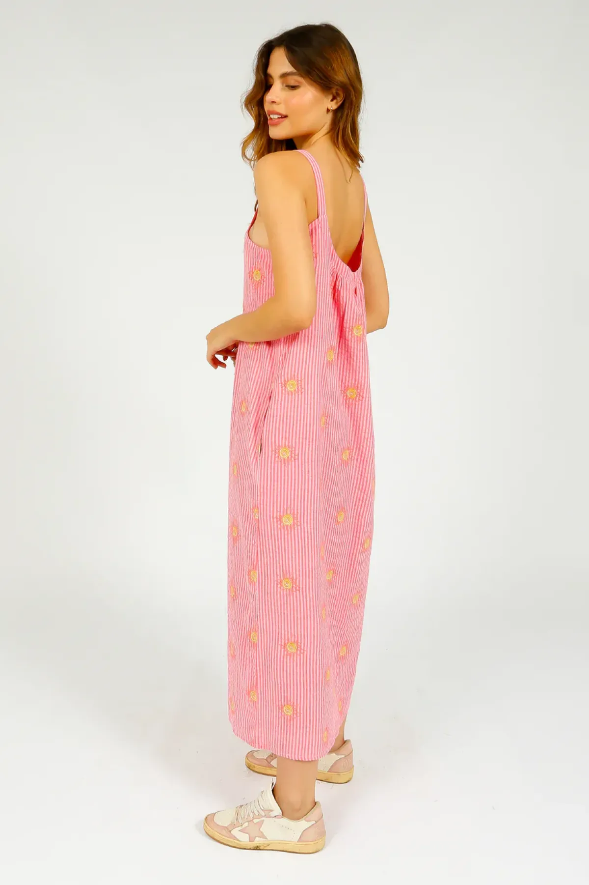 Primrose Park PP Robin Dress in Wavy Sun Emb Pink