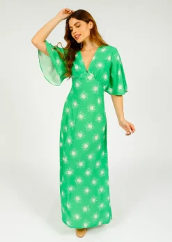 Primrose Park PP Willow Dress in Wavy Sun Green