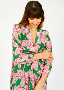 Primrose Park London PPL Daisy Dress in Lily 01 Pink, Green