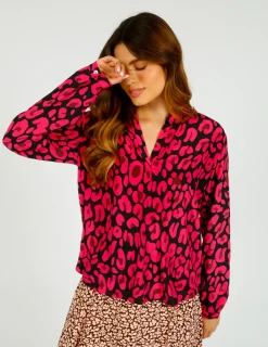 Primrose Park London PPL Sandy Silk Shirt in Leo 02 Pink