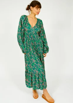 Primrose Park London PPL Sofia Dress in Bahia 01 Green