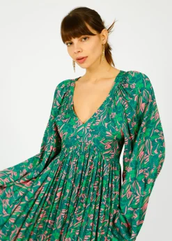 Primrose Park London PPL Sofia Dress in Bahia 01 Green
