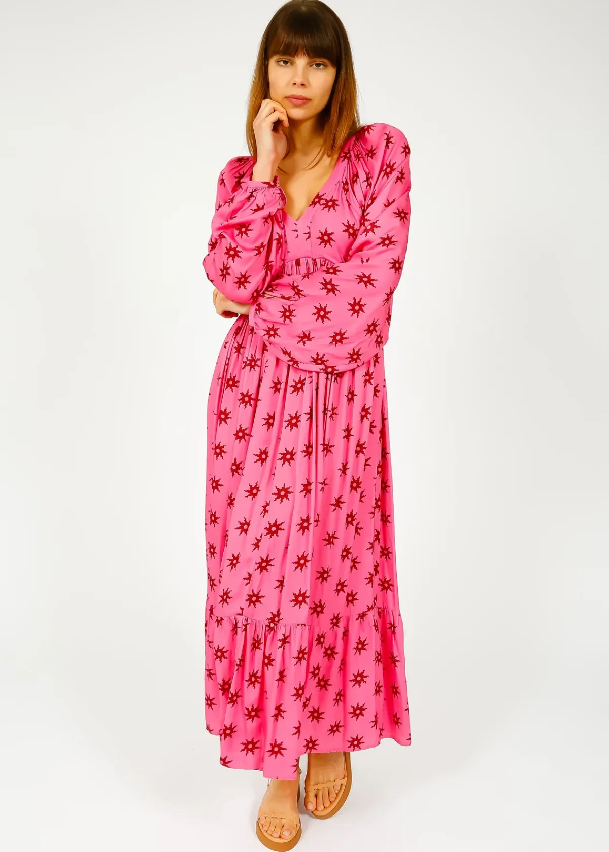 Primrose Park London PPL Sofia Dress in Sun 04 Pink