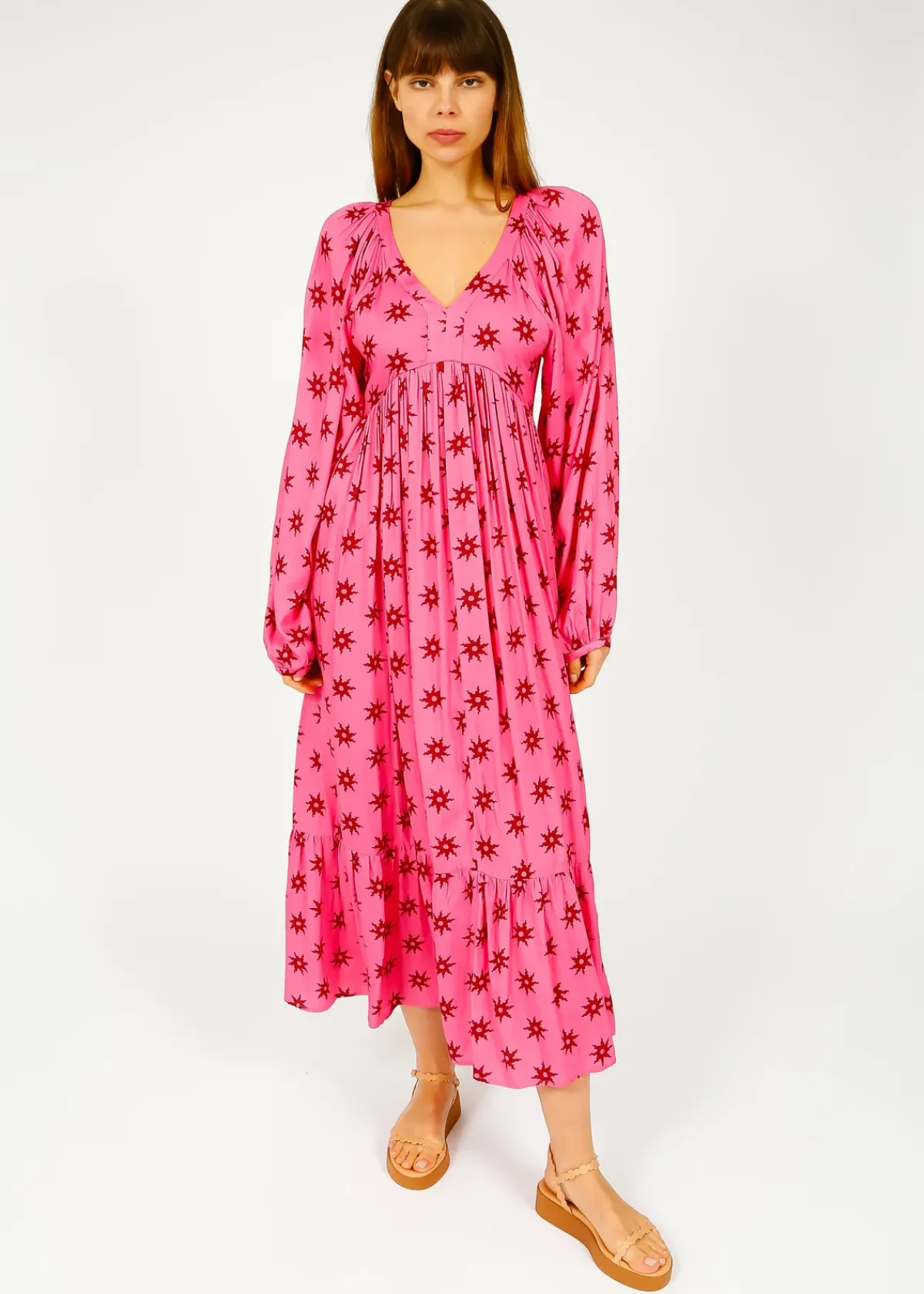Primrose Park London PPL Sofia Dress in Sun 04 Pink