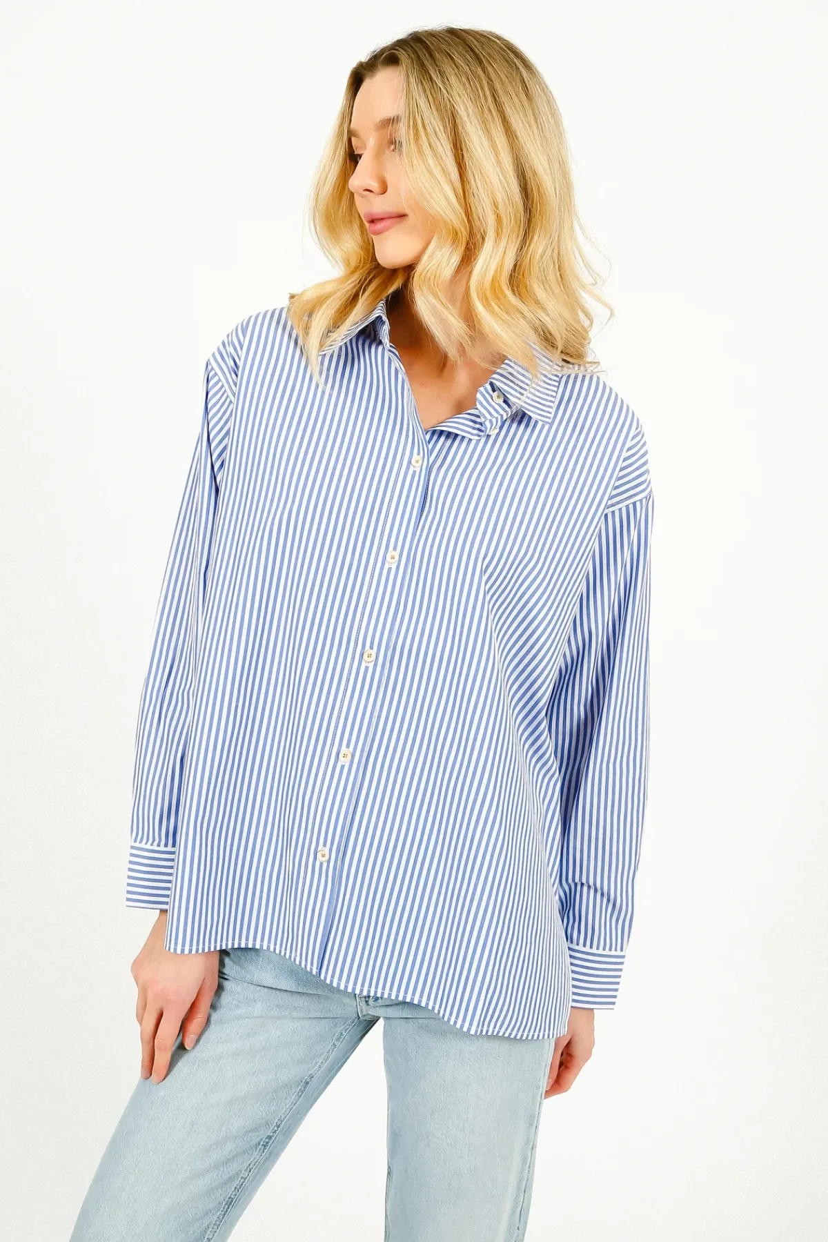 Rails Stina Shirt in Oxford White Stripe