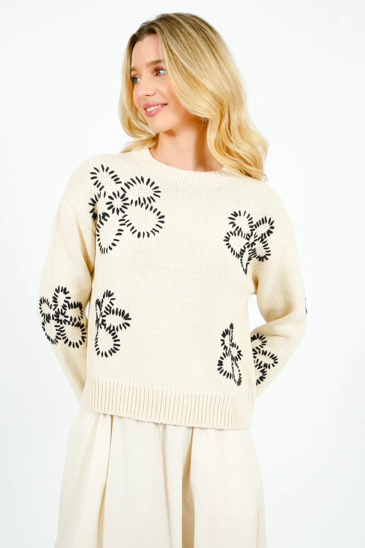 Rails Zoey Daisy Knit in Ivory