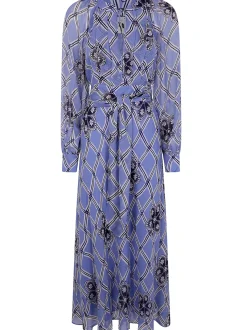 Rixo Aero Dress in Floral Wave Blue