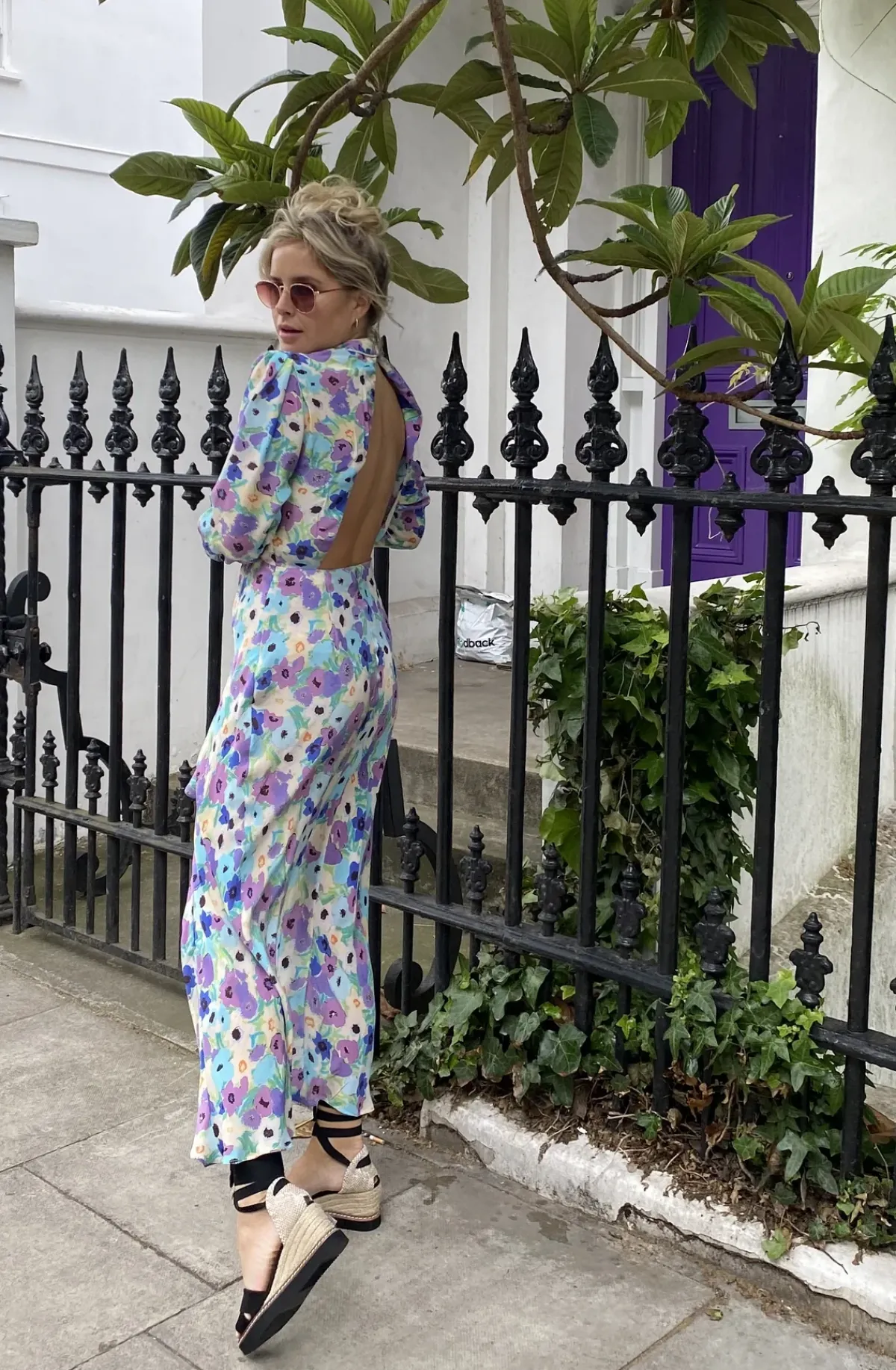 Rixo Dani Dress in Lilac Ink Floral