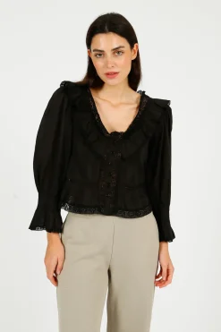 Rixo Solene Top in Black