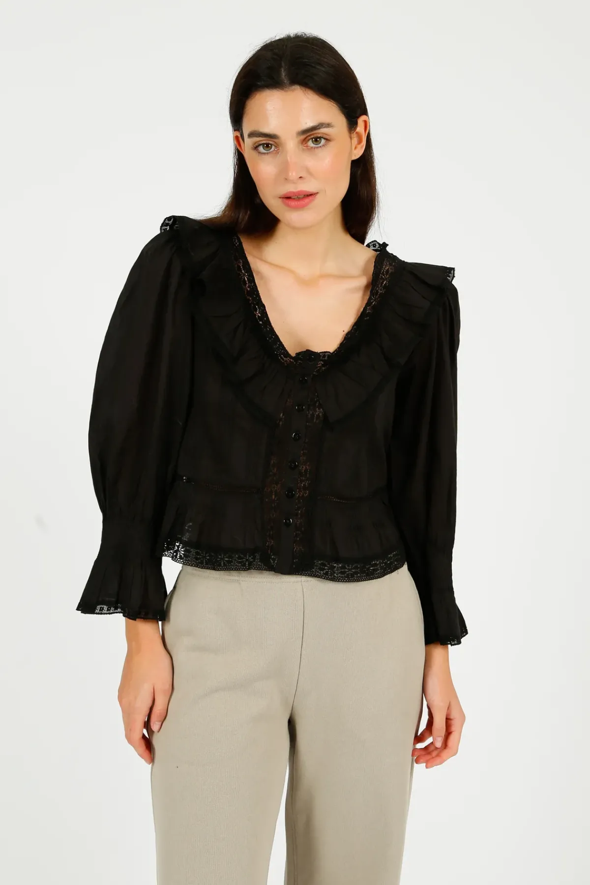 Rixo Solene Top in Black