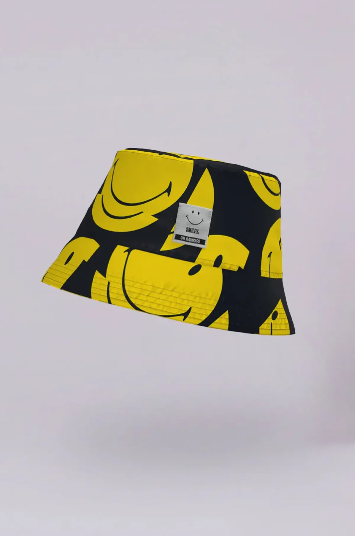 Rainkiss RK All Smiles Bucket Hat in Black, Yellow