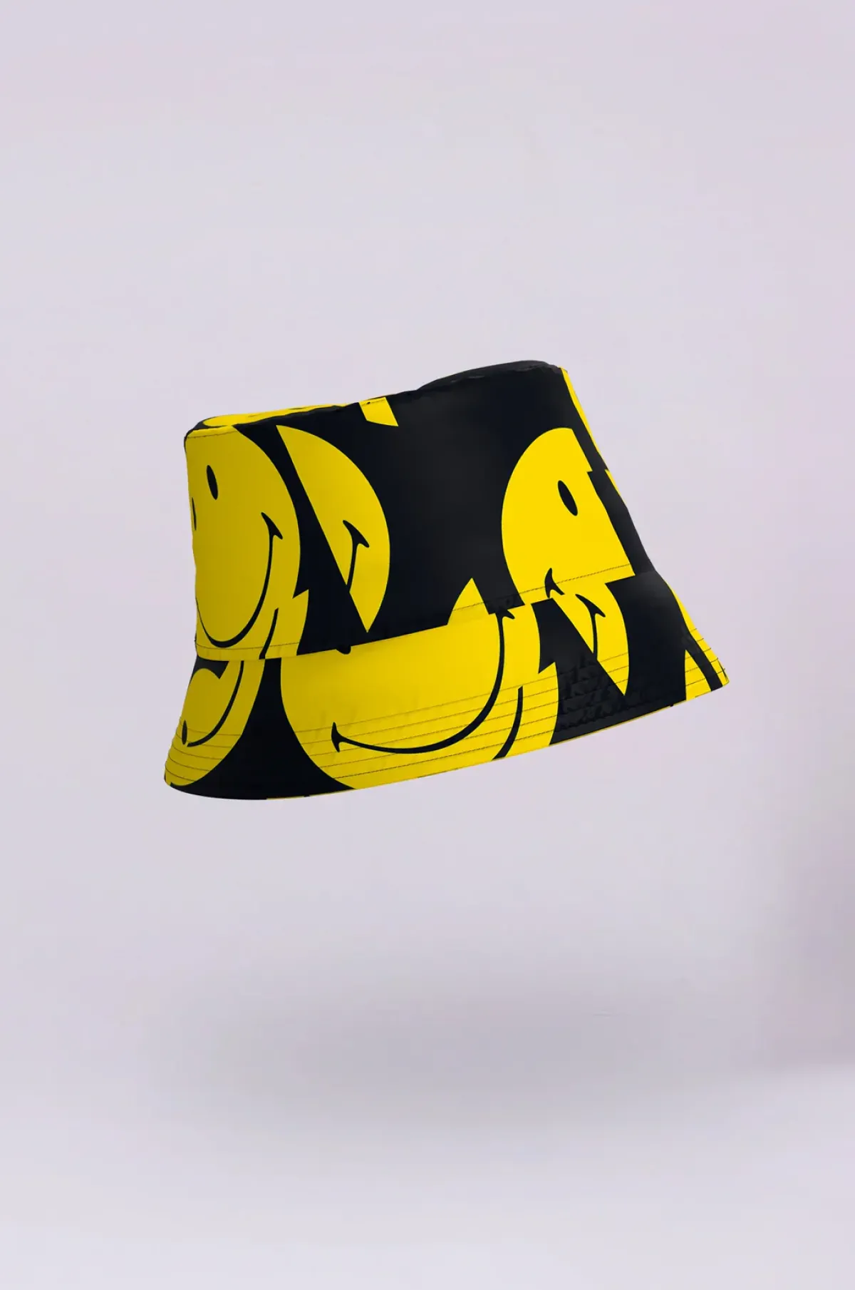 Rainkiss RK All Smiles Bucket Hat in Black, Yellow