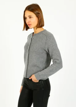 Rag u0026 Bone Ru0026B Bridget Crew Cardigan in Grey