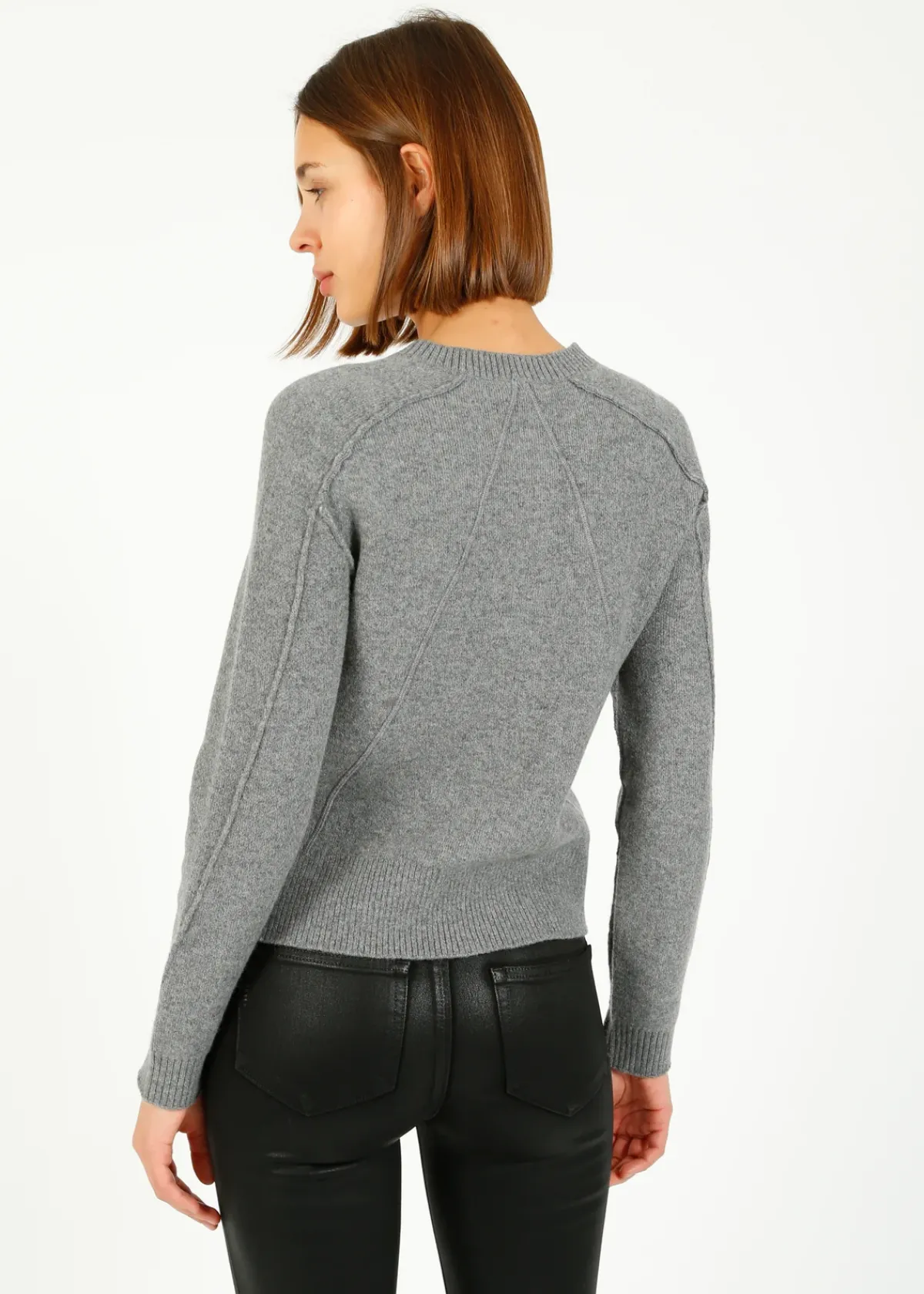 Rag u0026 Bone Ru0026B Bridget Crew Cardigan in Grey