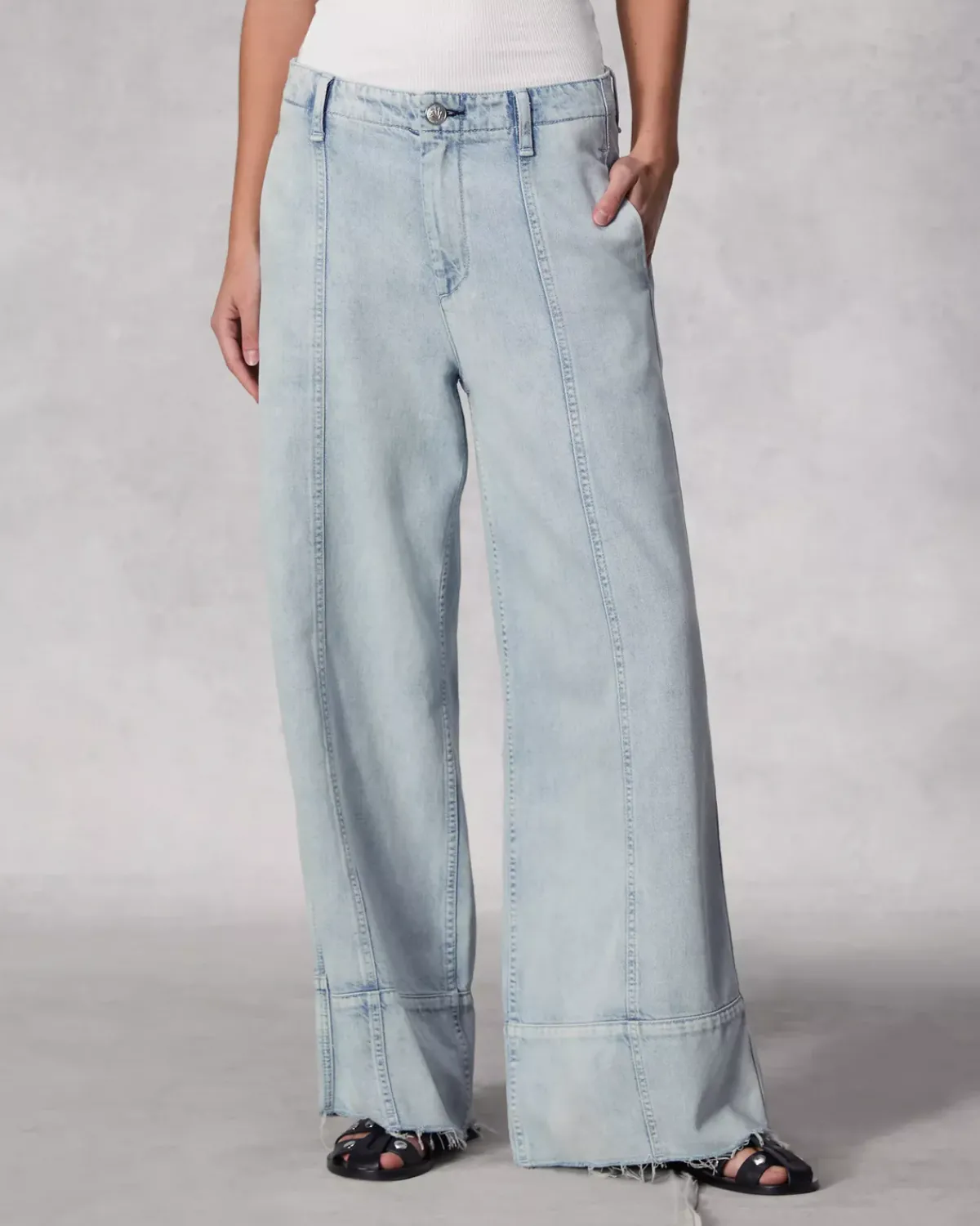 Rag u0026 Bone Ru0026B Featherweight Arianna Cropped Palazzo in Aliah