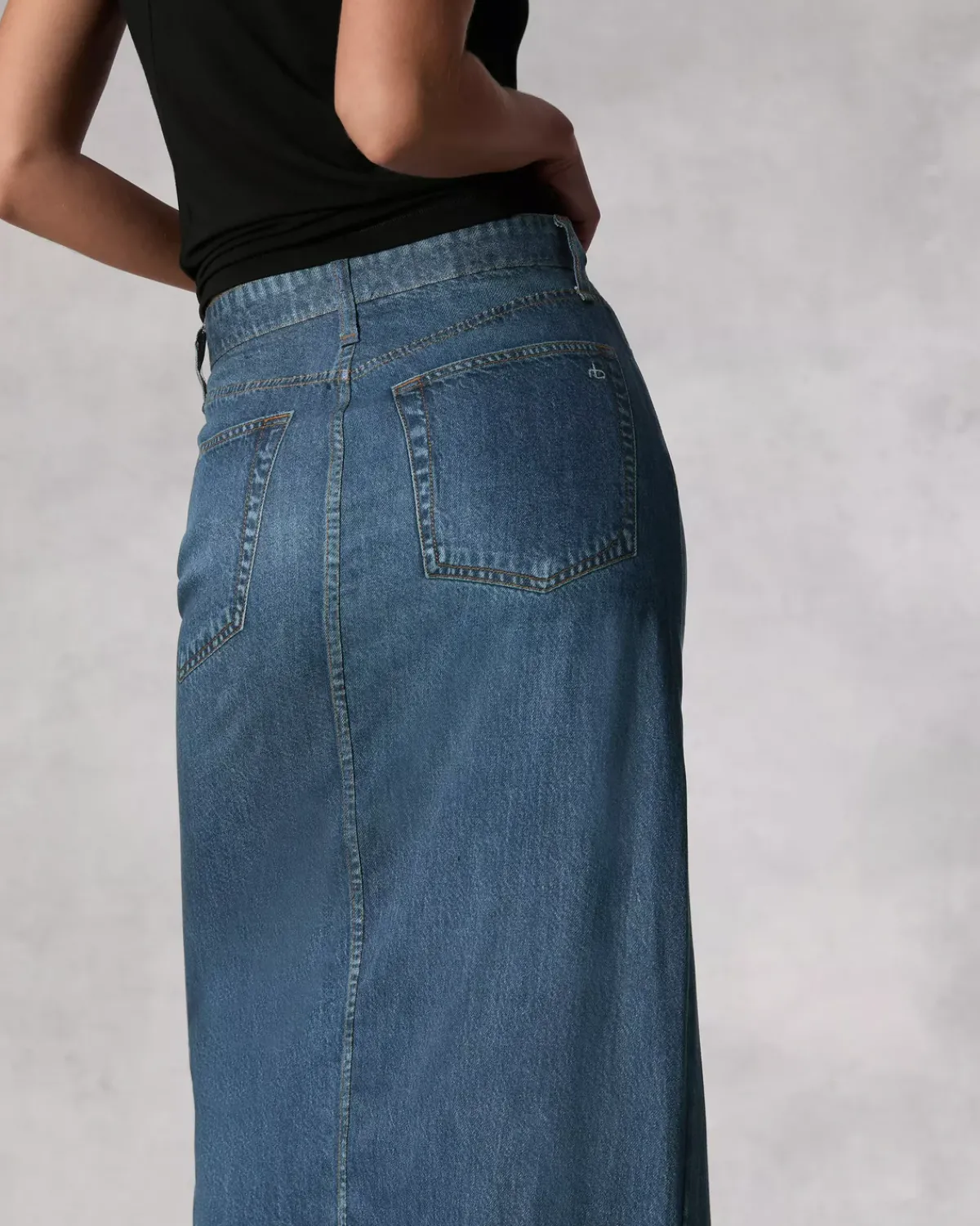Rag u0026 Bone Ru0026B Liquid Miramar Clara Midi Skirt in Cameron
