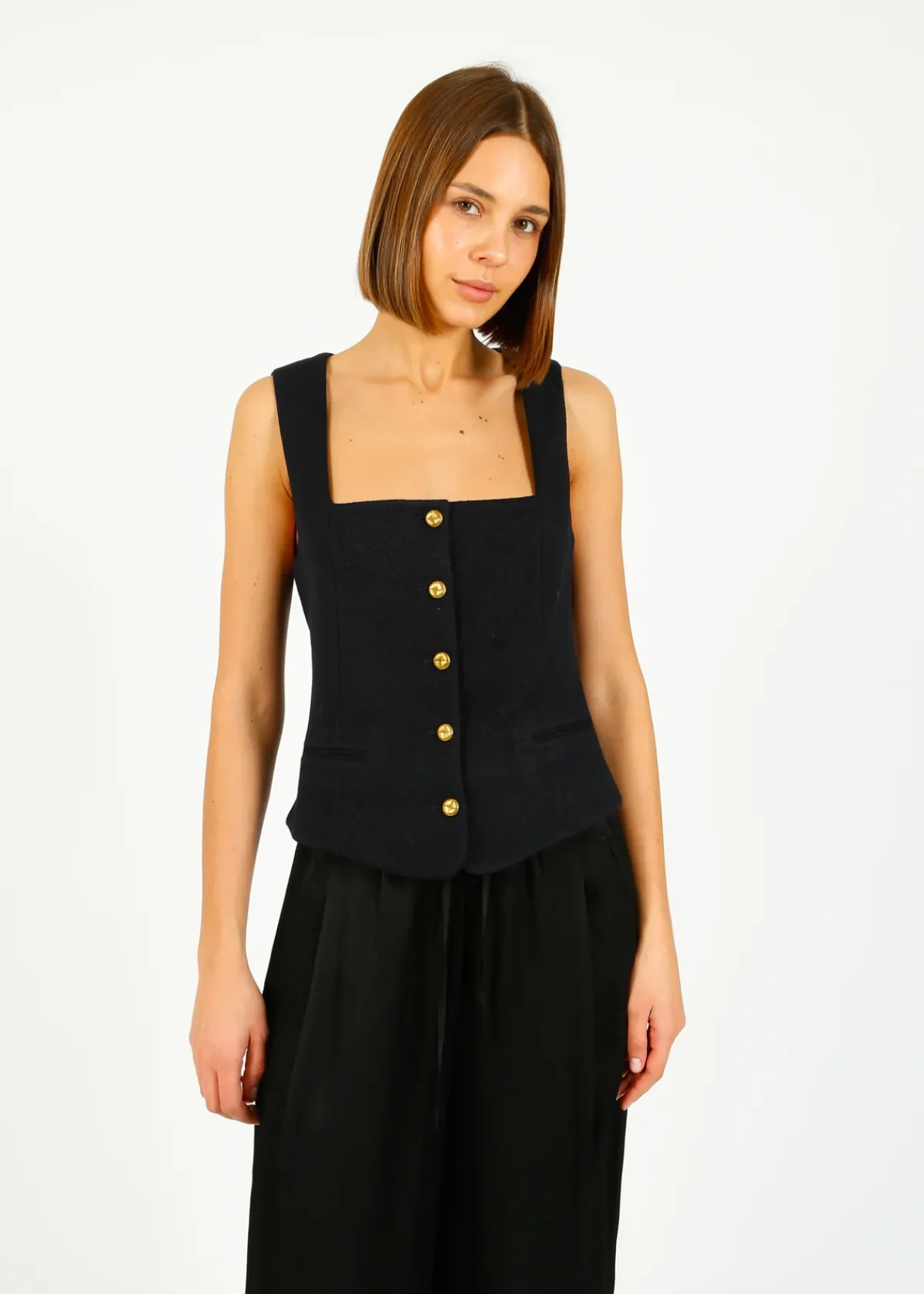 Rag u0026 Bone Ru0026B Mariana Textured Vest in Navy