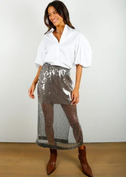 Second Female SEC.F Posh Long Skirt in Woodland Grey