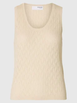 Selected Femme SLF Agny SL Knit Top in Birch
