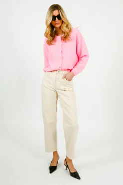 Selected Femme SLF Alice Barrel Leg Jeans in Ecru