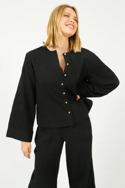 Selected Femme SLF Coria LS shirt in Black