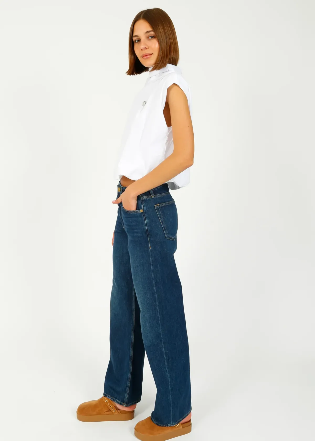 Selected Femme SLF Delia SL Top in White