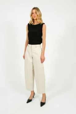 Selected Femme SLF Dora Merla Barrel Pant in Birch