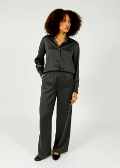 Selected Femme SLF Elena Tinni Wide Pants in Volcanic Ash