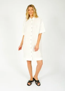 Selected Femme SLF Linnie Linen Shirt Dress in White