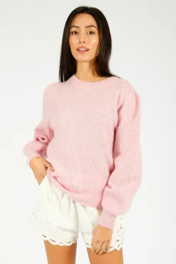Selected Femme SLF Lulu Rib Knit in Bleached Mauve