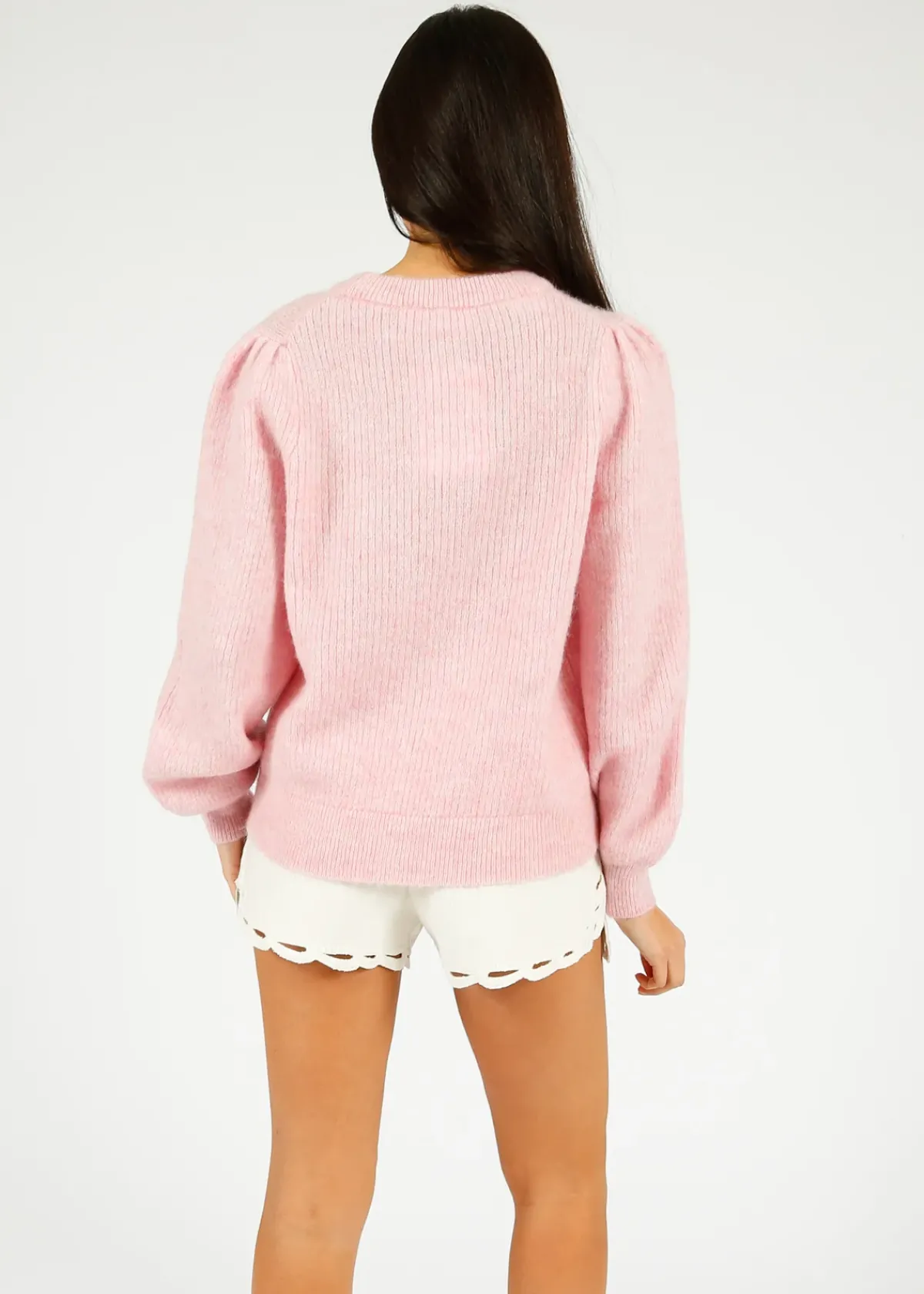 Selected Femme SLF Lulu Rib Knit in Bleached Mauve