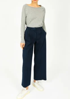Selected Femme SLF Merla Wide Pant in Dark Sapphire