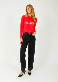Selected Femme SLF Roby Wide Jeans in Black Denim