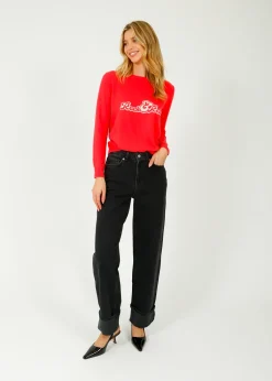 Selected Femme SLF Roby Wide Jeans in Black Denim