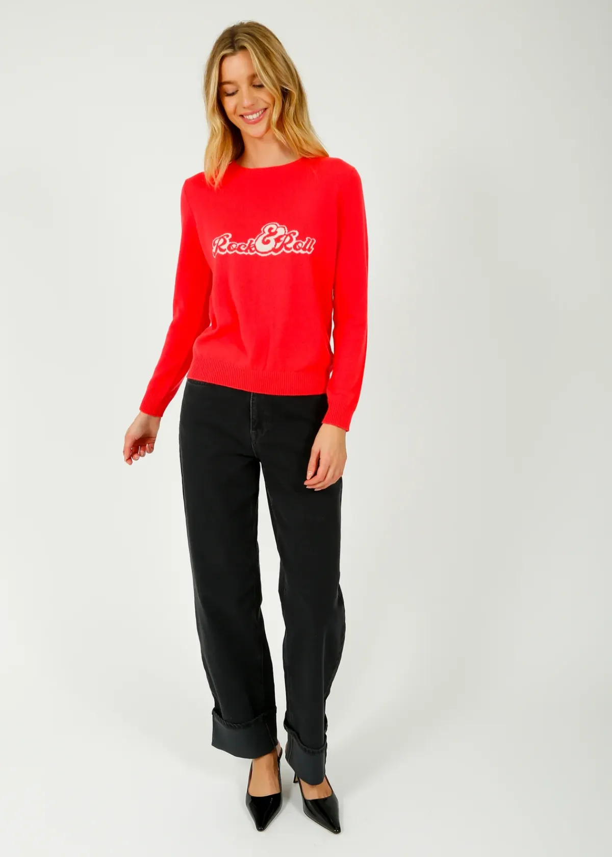 Selected Femme SLF Roby Wide Jeans in Black Denim