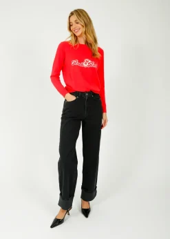 Selected Femme SLF Roby Wide Jeans in Black Denim