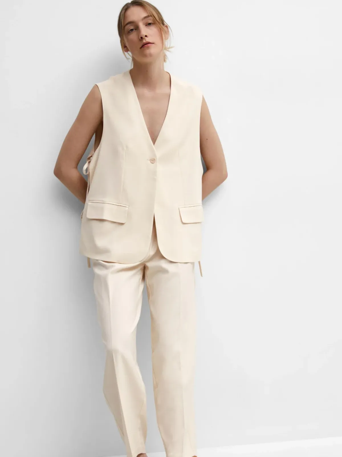 Selected Femme SLF Selfina Barrel Leg in Birch