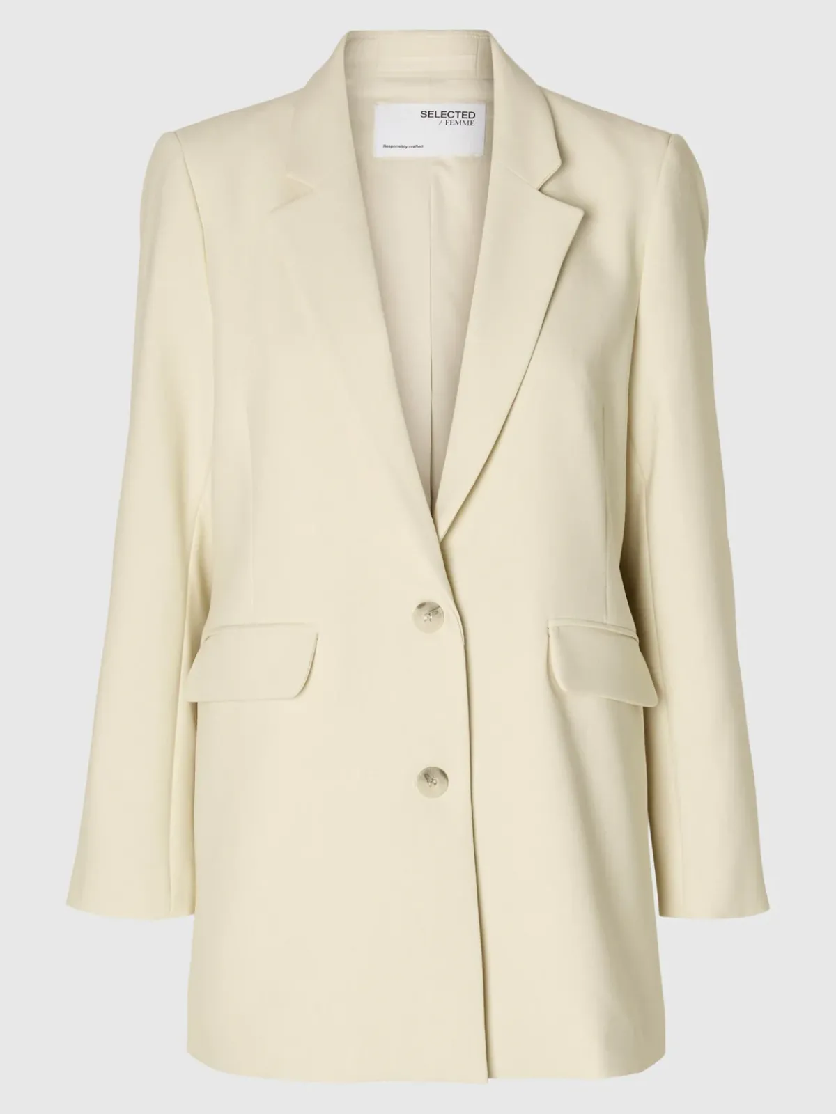 Selected Femme SLF Selfina LS Relaxed Blazer in Birch