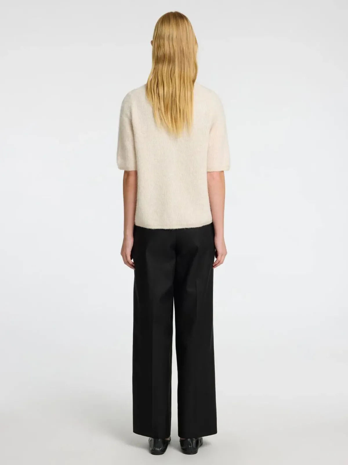 Selected Femme SLF Sia Ras SS Rib Knit Cardgan in Birch