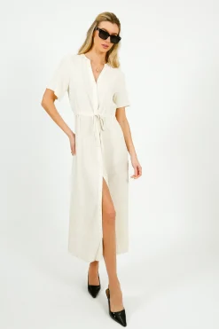 Selected Femme SLF Viva Damina Dress in Sandshell