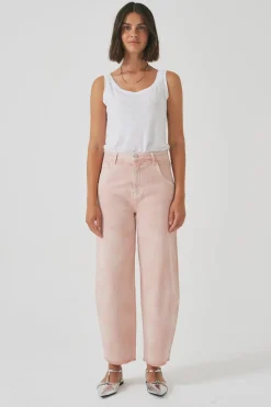 Seventy+Mochi Su0026M Bo Jeans in Cloudy Peony Pink