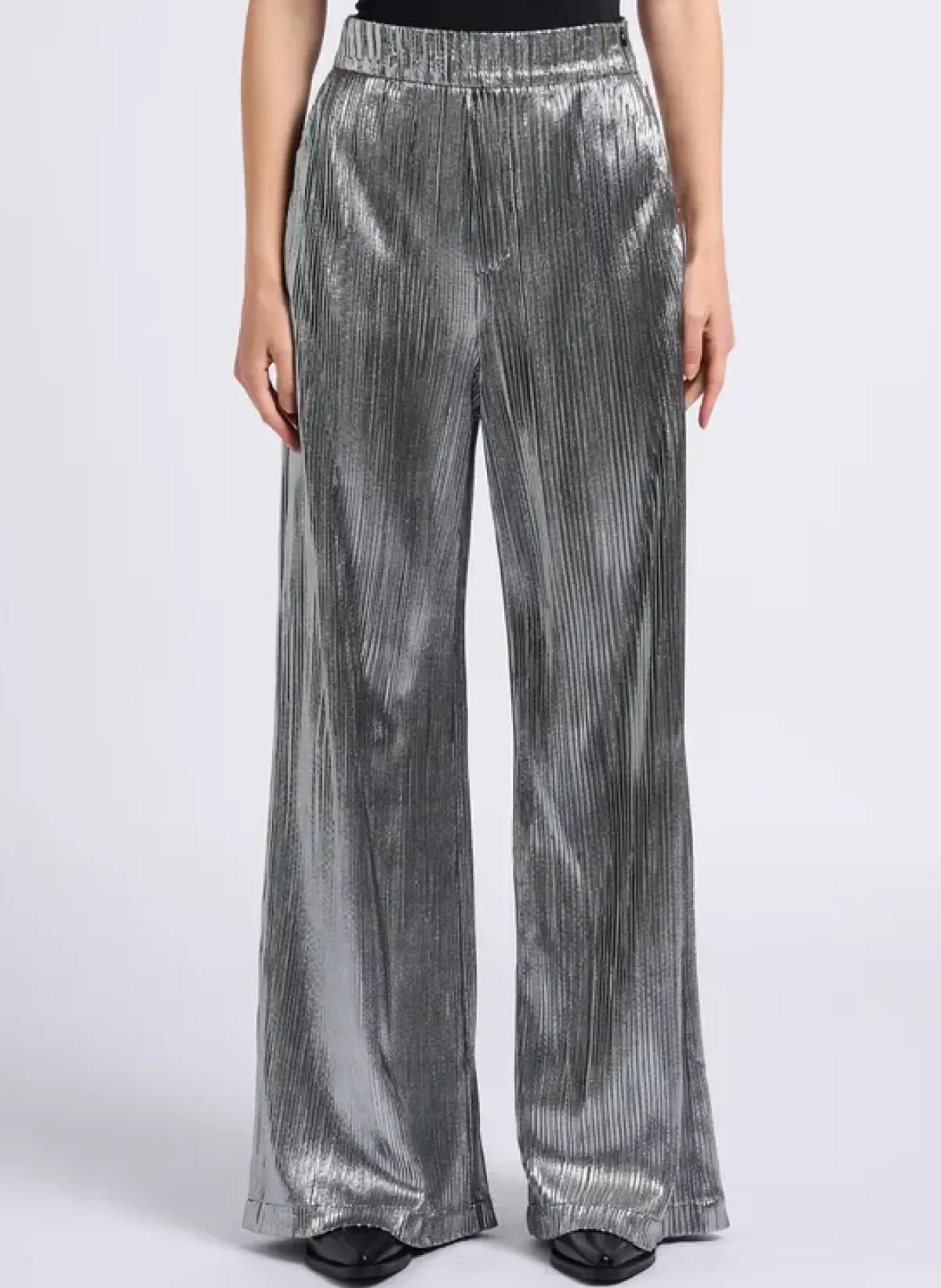 Suncoo Jill Plisse Trousers in Argent