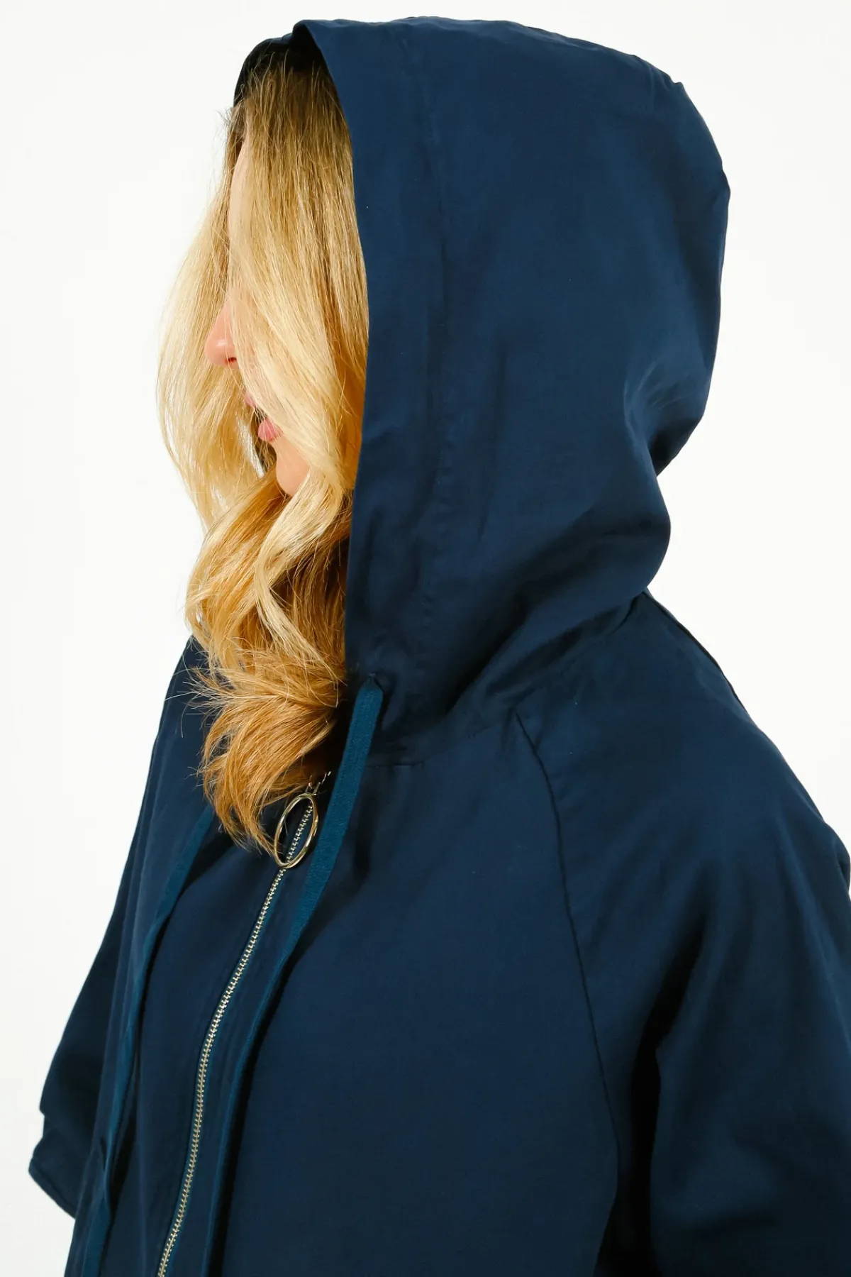 Tinsels Alba Rainy Zip Up in Navy