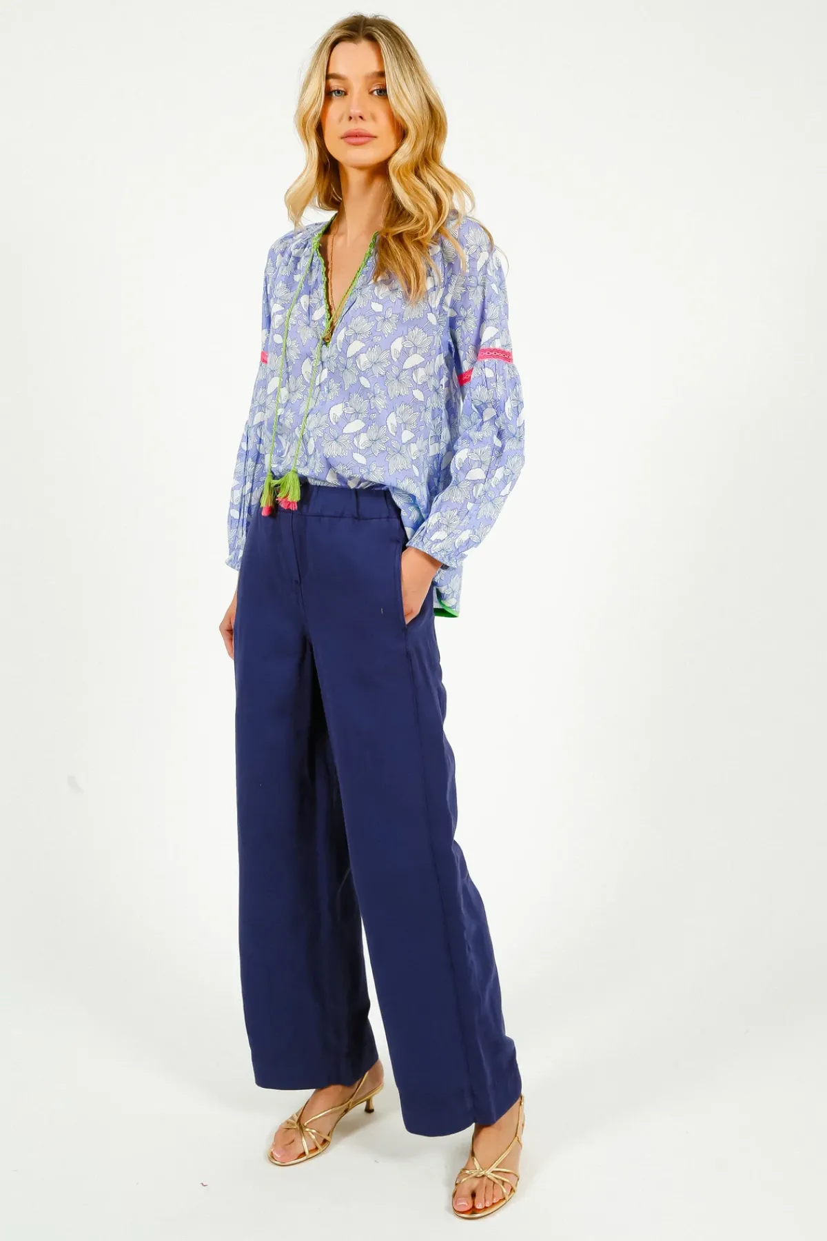 Tinsels Carlo Radio Trousers in Blue
