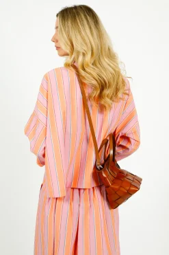Tinsels Wood The Sea Blouse in Mandarine