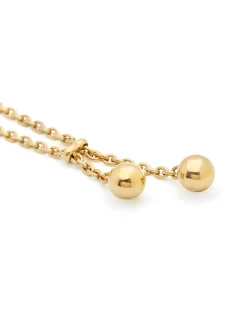 Tilly Sveaas TS Double Ball Gold Lariat Necklace
