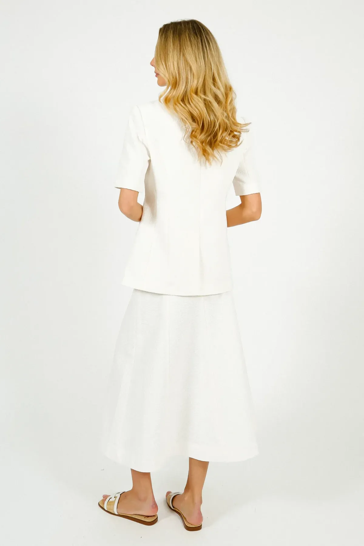 Veronica Beard VB Fellini Skirt in Dove