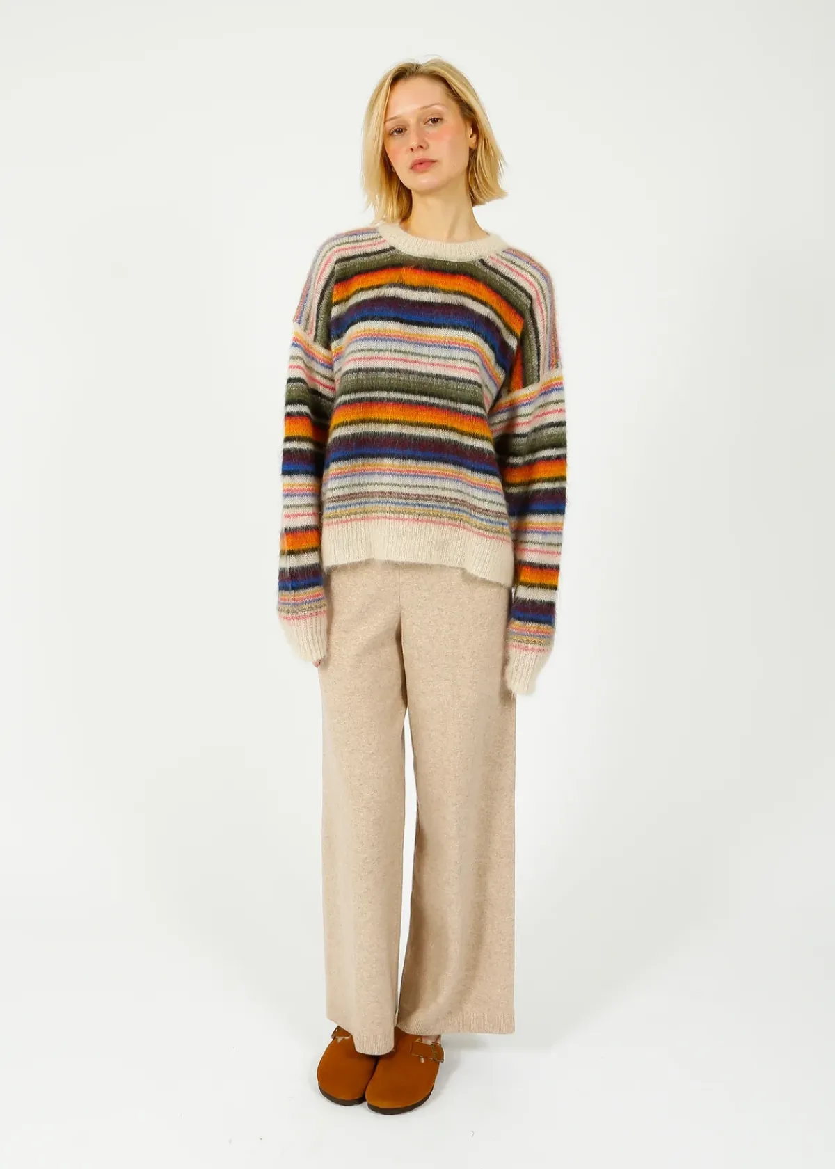 Veronica Beard VB Jenkins Knit Pants in Oatmeal