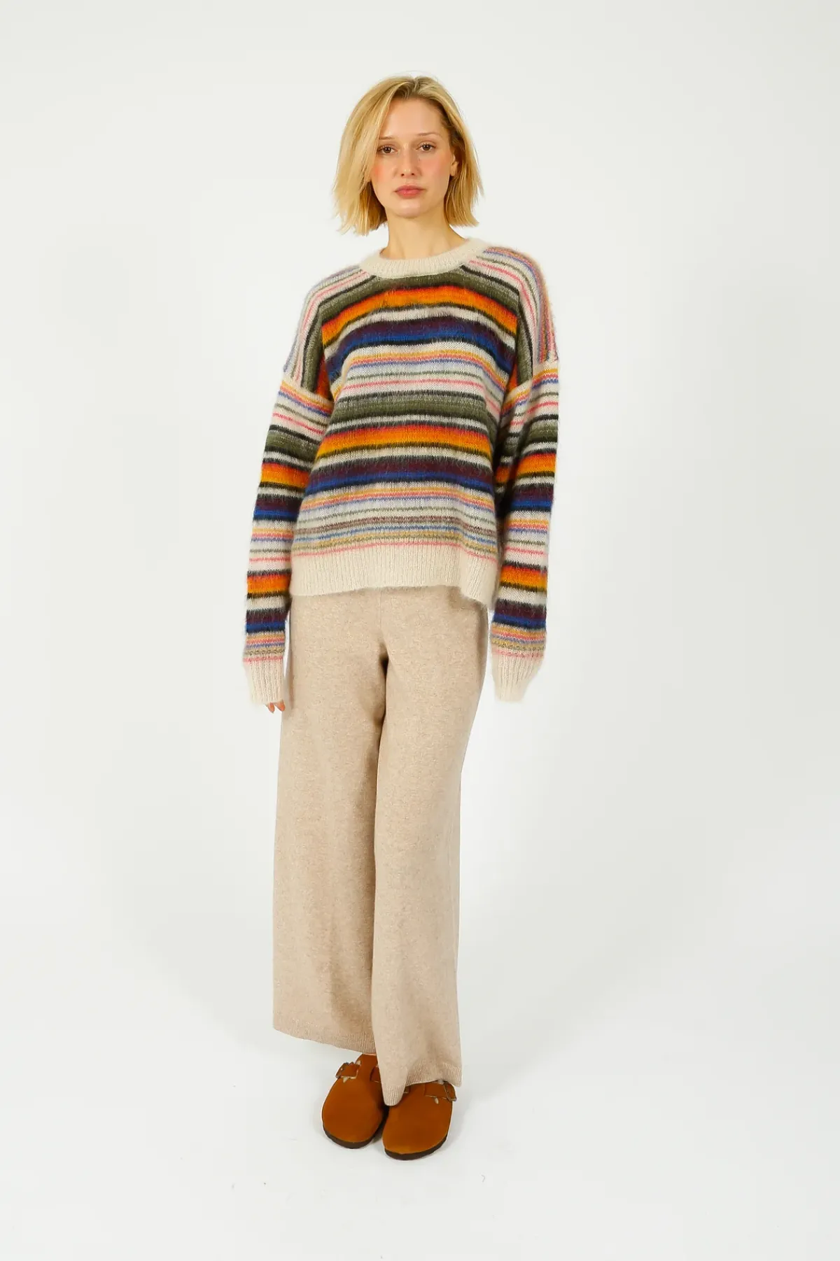 Veronica Beard VB Jenkins Knit Pants in Oatmeal