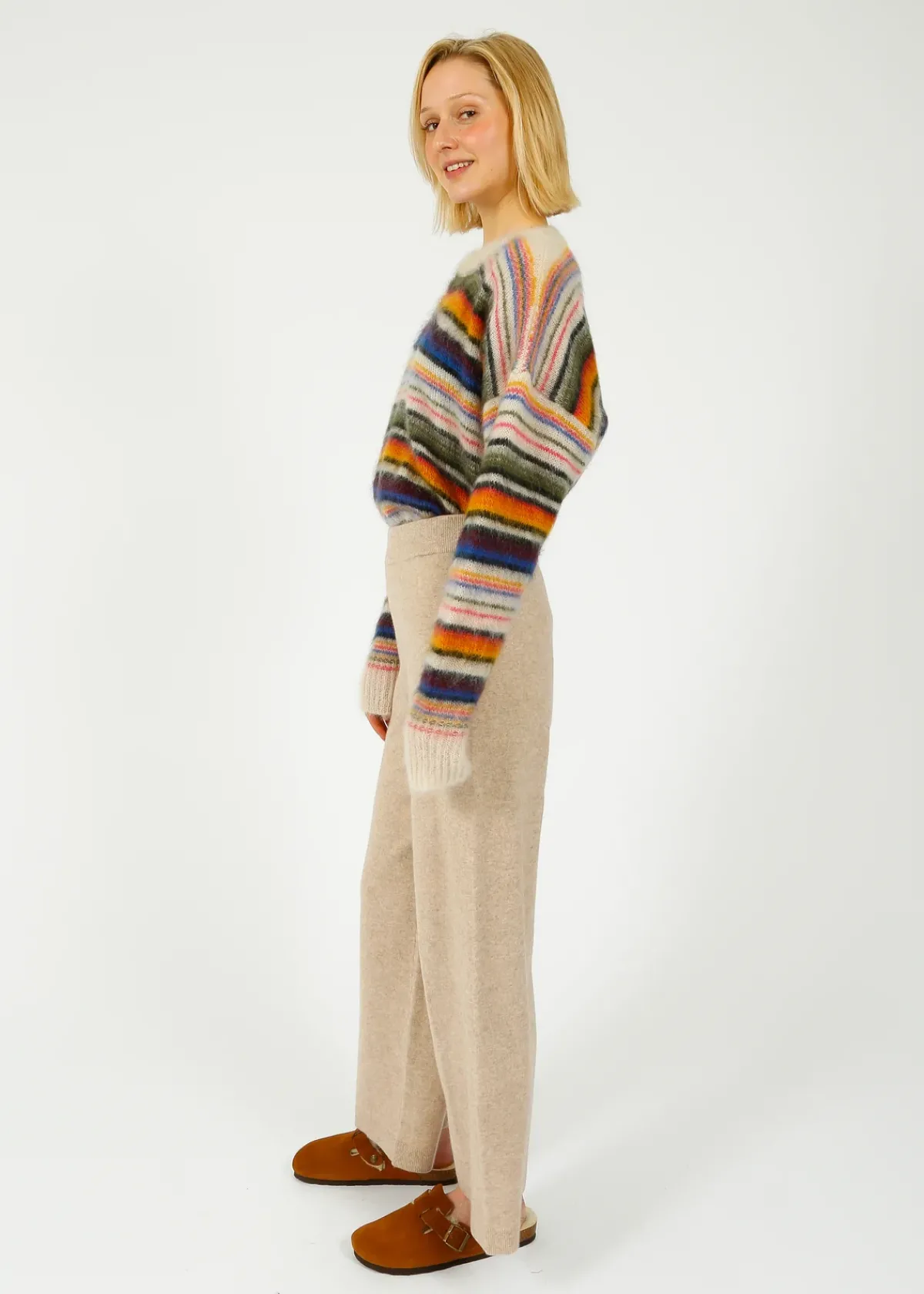 Veronica Beard VB Jenkins Knit Pants in Oatmeal